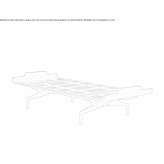 Single bed made of aluminum and wood Cuiseaux
