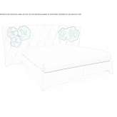 Leather bed with upholstered headboard Royrvik
