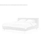 Double fabric bed with upholstered headboard Racu