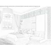 Double bed with integrated bedside tables Cigand