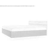 Upholstered double bed made of solid wood Kalorama