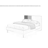 Bed upholstered in fabric with a removable cover Oriental