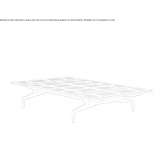 Bed made of aluminum and wood Cuiseaux