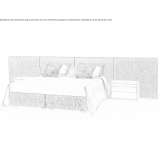 Fabric bed with upholstered headboard Gourock