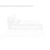 Double bed with removable cover and high headboard Segny