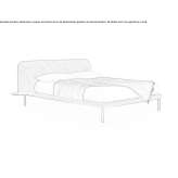 Bed with upholstered headboard Scobinti