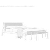 Double bed with fabric and wooden structure Marlengo