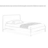 Single bed with upholstered headboard Tierzo