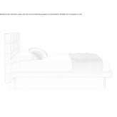 Double bed with a quilted headboard Donzenac