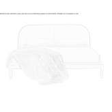 Velor double bed with upholstered headboard Macao