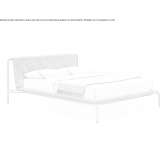 Fabric bed with a removable cover and upholstered headboard Watrous