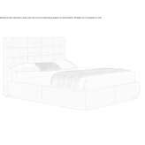 Bed with storage with a quilted headboard Donzenac
