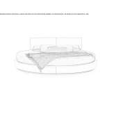 Round double bed Bryne