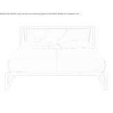 Wooden double bed with upholstered headboard Almedia