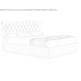 Double bed with a quilted headboard Caltojar
