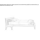 Double bed with integrated bedside tables Orsogna
