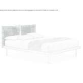 Fabric double bed Dumeni