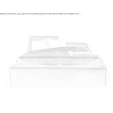 Bed with storage in fabric or leather Saltrio