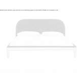 Double fabric bed with upholstered headboard Macao