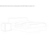Double bed with upholstered headboard Penalen