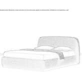 Fabric bed with storage Izano