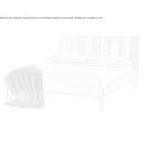 Solid wood and leather double bed Cehei