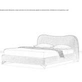 Podwójne łóżko tapicerowane tkaniną Wielun