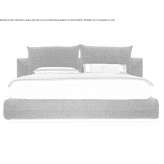 Double fabric bed with upholstered headboard Sadovoye