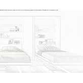 A fold-out single bed made of melamine-coated chipboard Savonera