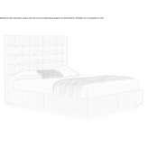 Podwójne łóżko z wysokim zagłówkiem Donzenac