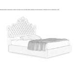 Bed with a quilted headboard Lokachi