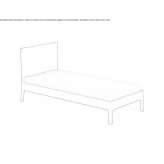 Wooden single bed Radibor