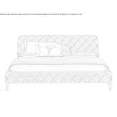 Double bed with a quilted headboard Rybitvi
