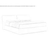 Bed with storage and upholstered headboard Egremont