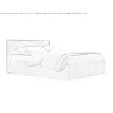 Upholstered double bed with removable cover Teesdale