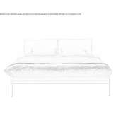 Solid wood double bed with upholstered headboard Dubna