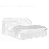 Double bed with upholstered headboard Meseista