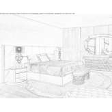 Leather bed with upholstered headboard Leezdorf
