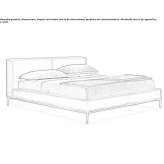 Fabric bed with upholstered headboard Bakhmach