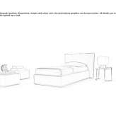 Bed with storage and upholstered headboard Egremont