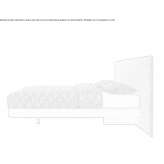 Double bed with upholstered headboard Pizzoni