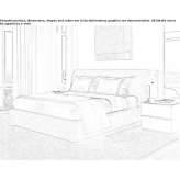 Fabric bed with upholstered headboard Croviana