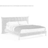Double fabric bed with upholstered headboard Nule