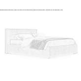 Upholstered double bed with removable cover Haslach