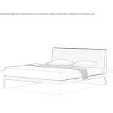 Double bed upholstered in fabric Goeta