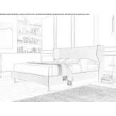Upholstered bed in a modern style with an upholstered headboard Traganon