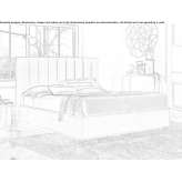 Double fabric bed with upholstered headboard Traganon