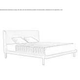 Bed with upholstered headboard Paniza