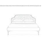 Double bed with upholstered headboard Ekenaes