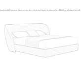 Double bed with upholstered headboard Berzasca